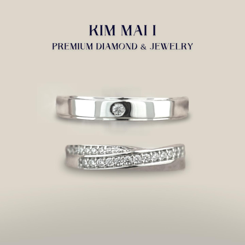 Nhẫn cưới kim cương tự nhiên - CR75001