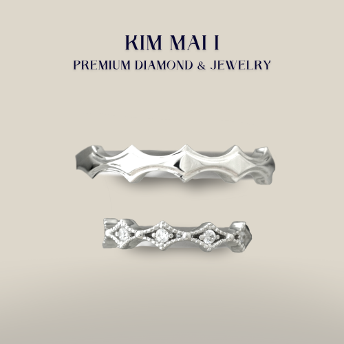 Nhẫn cưới kim cương tự nhiên - CR75012