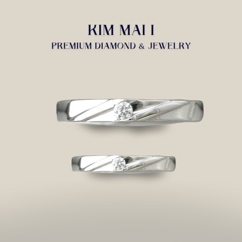Nhẫn cưới kim cương tự nhiên CR75013