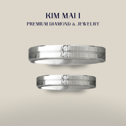 Nhẫn cưới kim cương tự nhiên - CR75014 