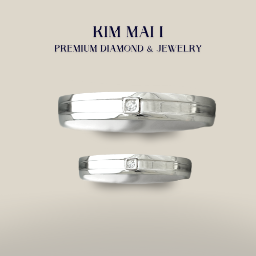 Nhẫn cưới kim cương tự nhiên - CR75015